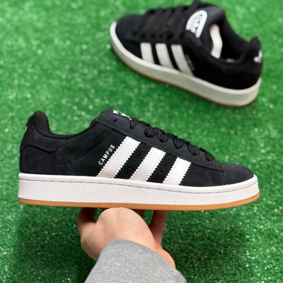 adidas Other - GS Sz 6/WMNS Sz 8 Adidas Campus 00s Low Casual Shoes Black White Gum HQ6638 NEW